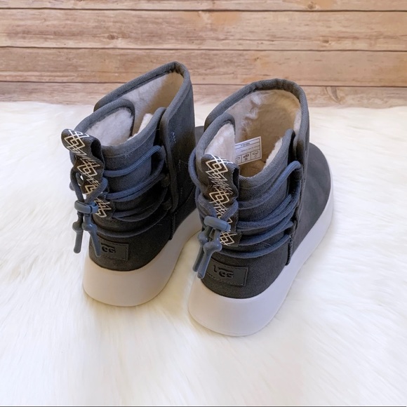 UGG Women’s Classic Boom Ankle Boot In Charcoal - Picture 5 of 9